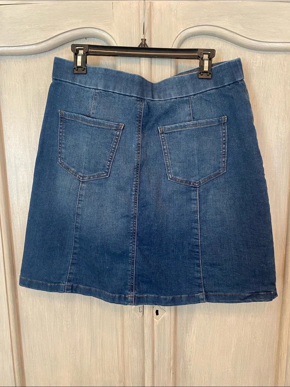 Kim Rogers Dark Blue Denim A-Line Skirt